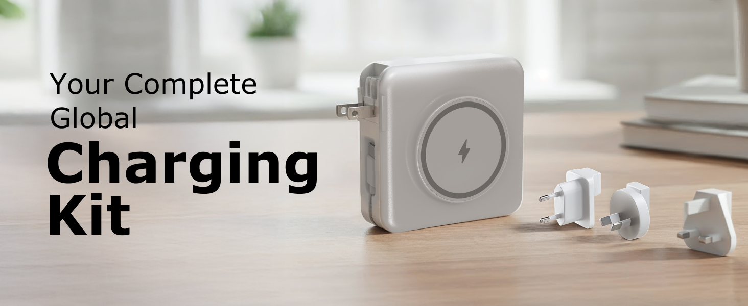 Global charging kit with international adapters