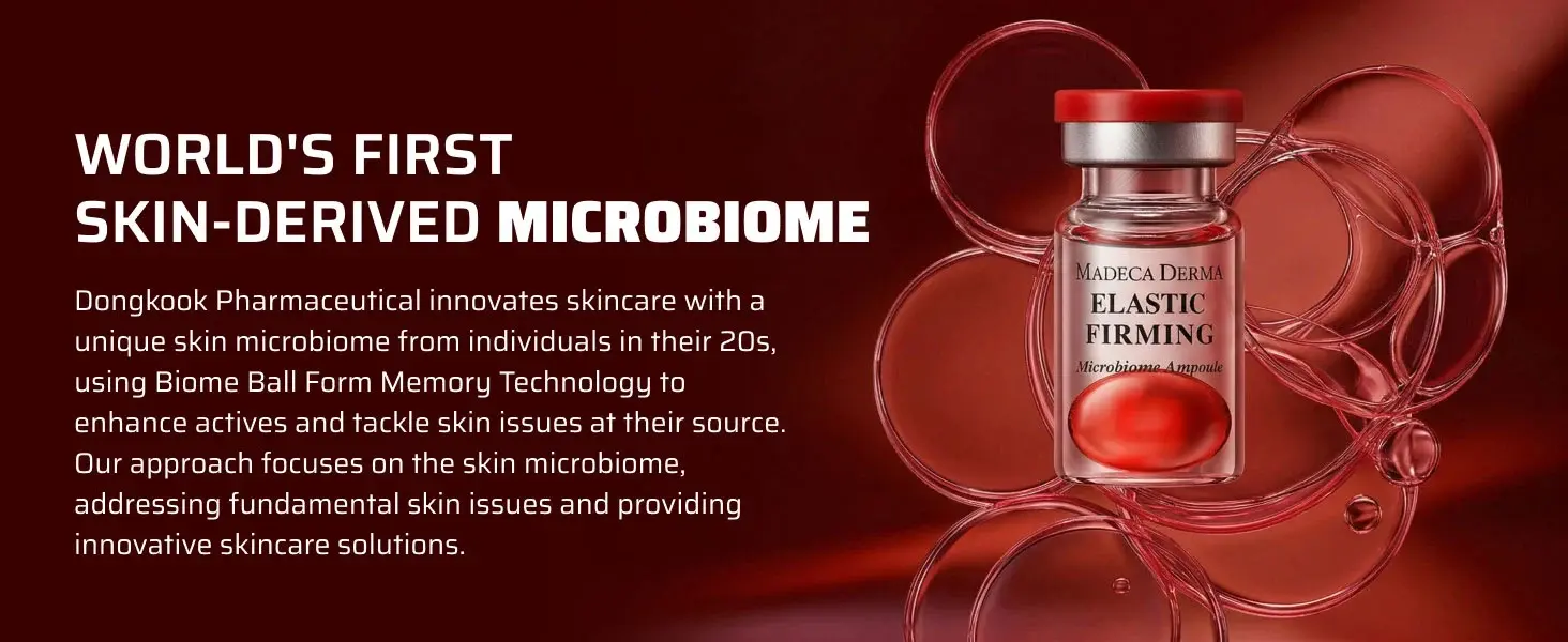 Brand story banner with ampoule and pharmaceutical heritage