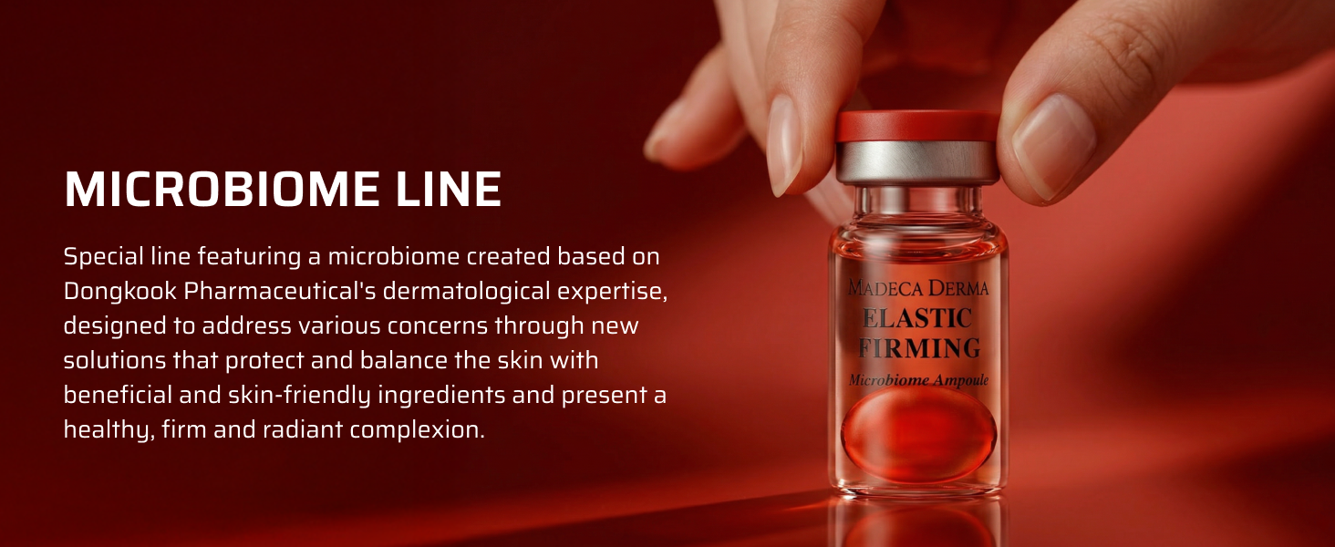 Microbiome skincare line with ampoule product